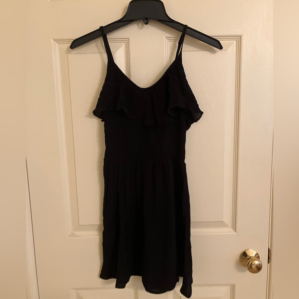 Black Spaghetti Strap Flowy Dress